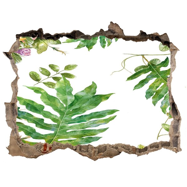 Finto buco nel muro 3D Paradiso tropicale dietro le mura