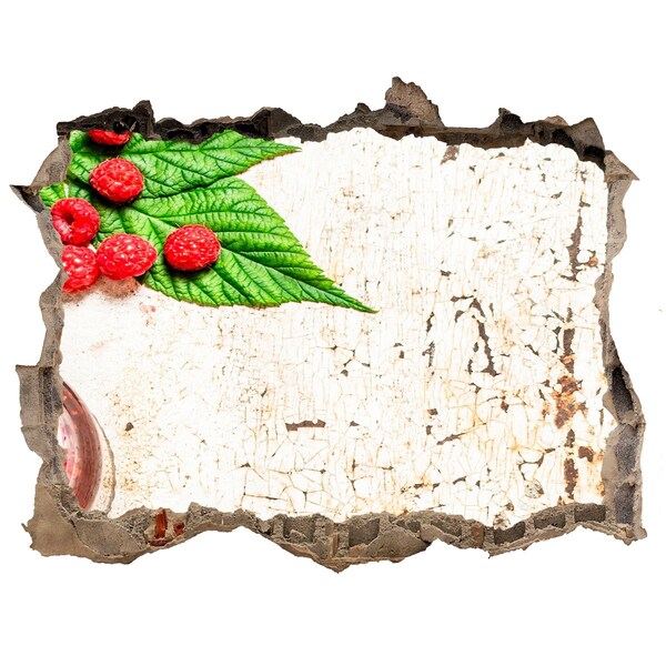 Sticker buco nel muro Un fascino fruttato in un muro danneggiato