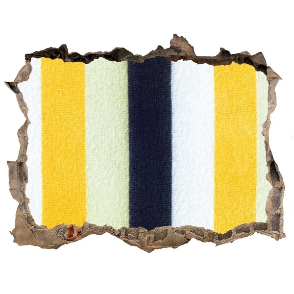 Sticker buco nel muro Strisce colorate nel cemento