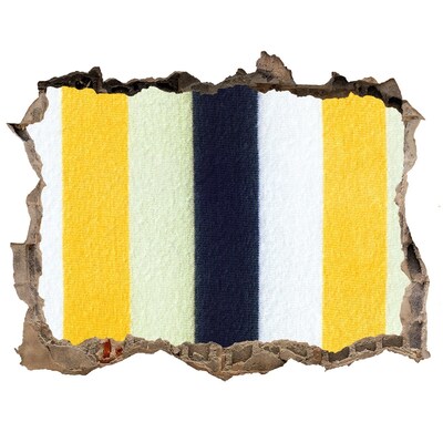 Sticker buco nel muro Strisce colorate nel cemento