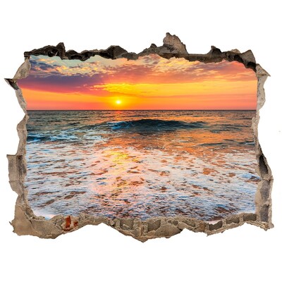 Finto buco nel muro 3D Tramonto sul mare