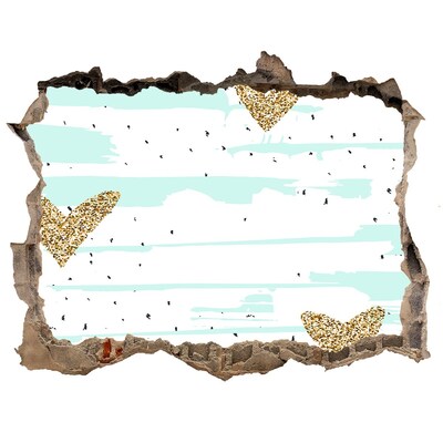 Sticker buco nel muro Buco nel muro con cuori