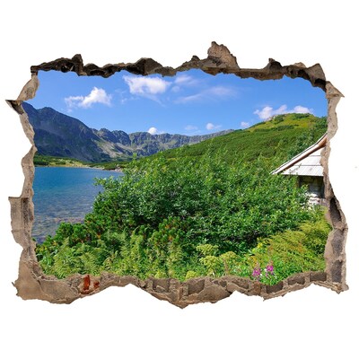 Sticker buco nel muro Paesaggio montano con lago