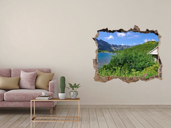 Sticker buco nel muro Paesaggio montano con lago