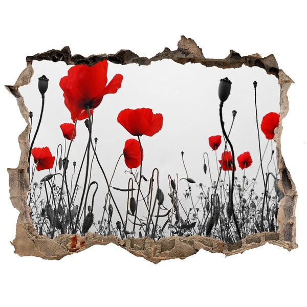 Adesivo buco nel muro Fiori tra le rovine