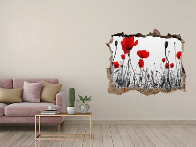 Adesivo buco nel muro Fiori tra le rovine