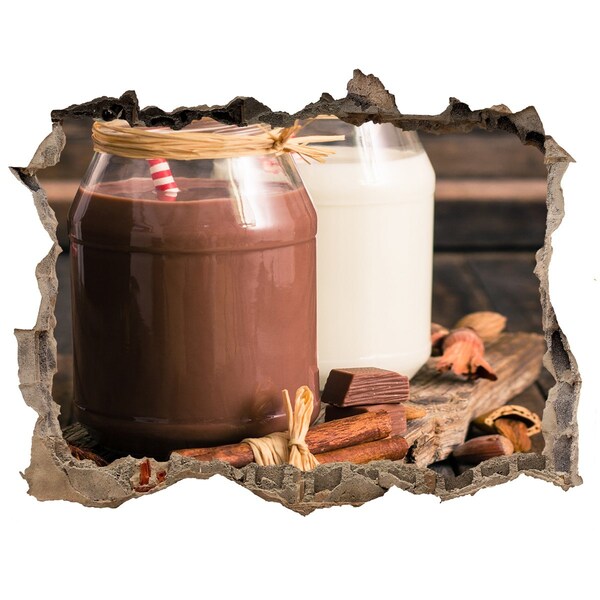 Adesivo buco nel muro Delizie al cioccolato in un ambiente naturale