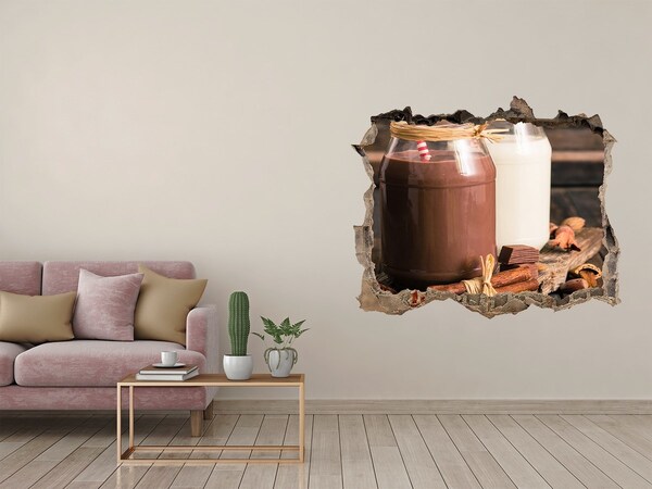 Adesivo buco nel muro Delizie al cioccolato in un ambiente naturale