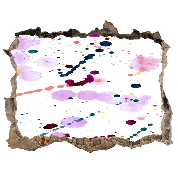 Sticker buco nel muro Un'esplosione di creatività e colori