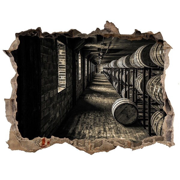 Adesivo buco nel muro Interno della cantina delle botti