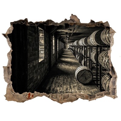 Adesivo buco nel muro Interno della cantina delle botti