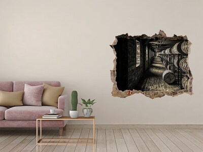 Adesivo buco nel muro Interno della cantina delle botti