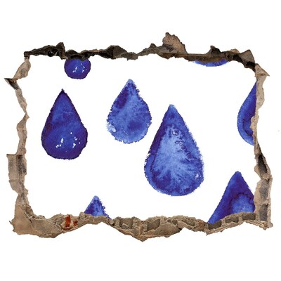 Sticker buco nel muro Gocce d'acqua sul muro