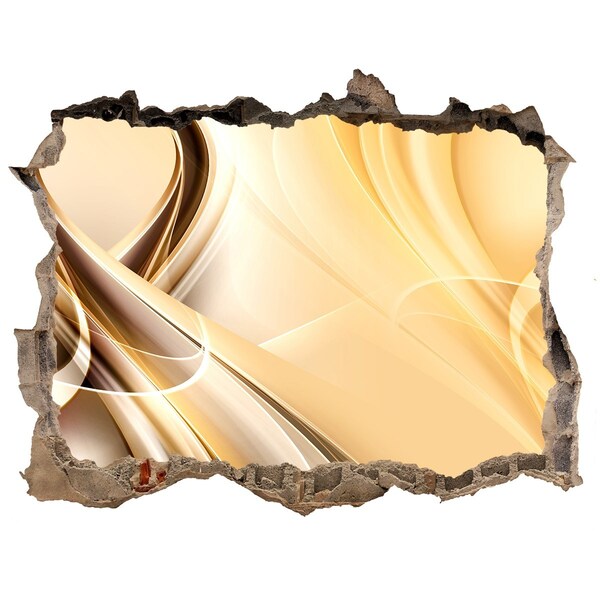 Sticker buco nel muro Astrazione dorata in un buco nel muro