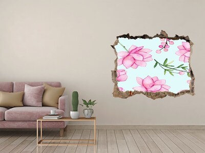 Finto buco nel muro 3D Un sogno floreale dietro le mura