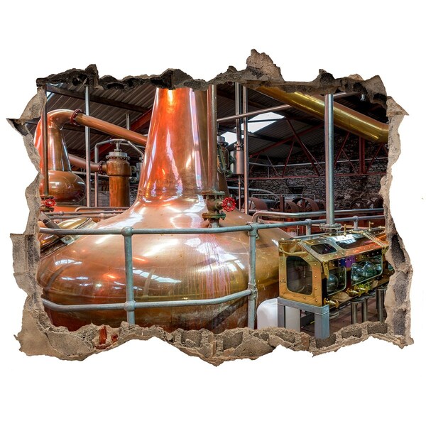 Sticker buco nel muro Interno di una distilleria di whisky
