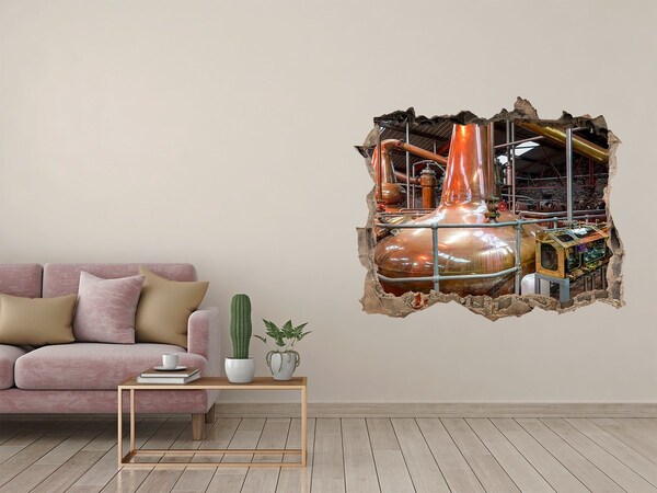 Sticker buco nel muro Interno di una distilleria di whisky