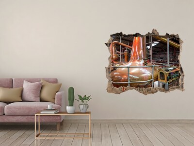 Sticker buco nel muro Interno di una distilleria di whisky