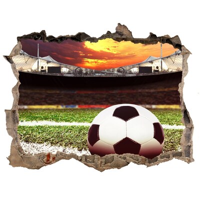Sticker buco nel muro Stadio di calcio al tramonto
