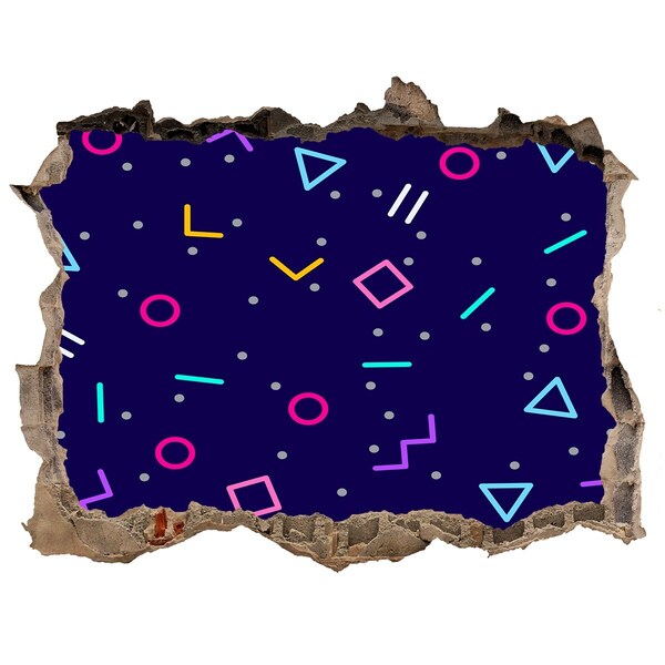 Finto buco nel muro 3D Motivo colorato sulla parete