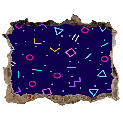Finto buco nel muro 3D Motivo colorato sulla parete