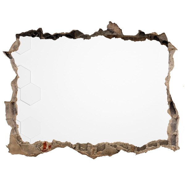 Finto buco nel muro 3D Muro spezzato con interno a specchio