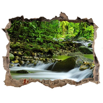 Sticker buco nel muro Cascata nella foresta tropicale