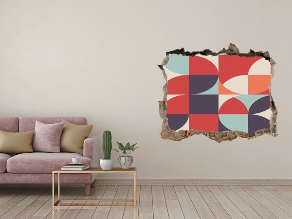Sticker buco nel muro Geometria tra le rovine