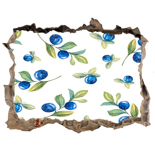 Adesivo buco nel muro Frutta sullo sfondo del muro