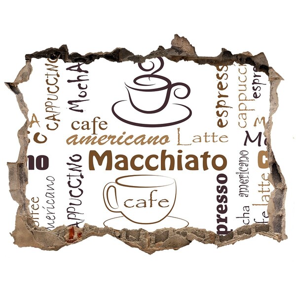 Finto buco nel muro 3D Angolo caffè
