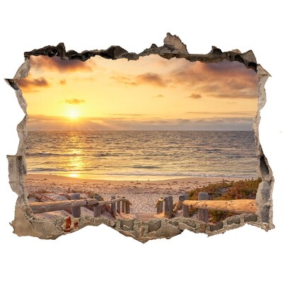 Sticker buco nel muro Tramonto sulla spiaggia