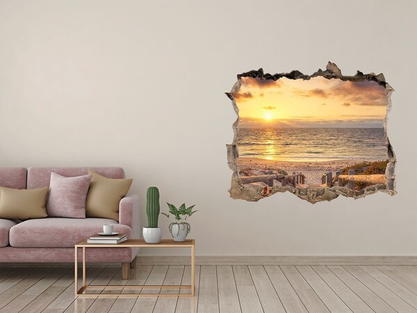 Sticker buco nel muro Tramonto sulla spiaggia