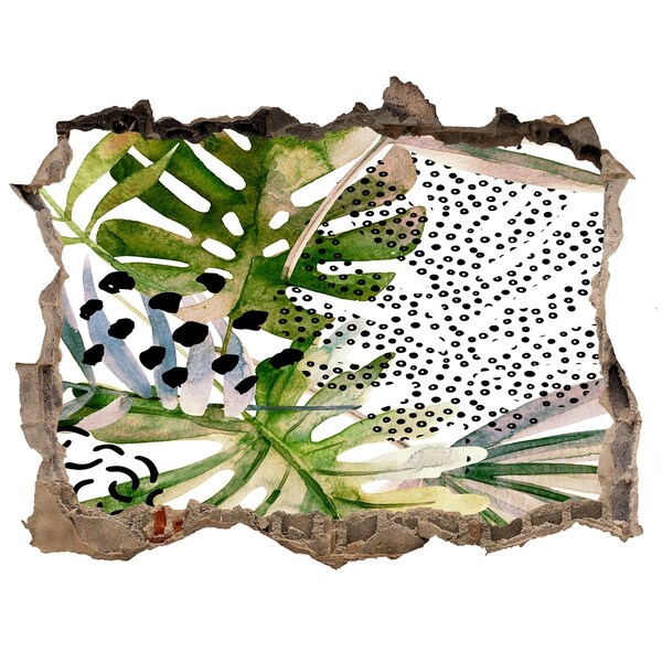 Sticker buco nel muro Giardino tropicale nascosto nel muro