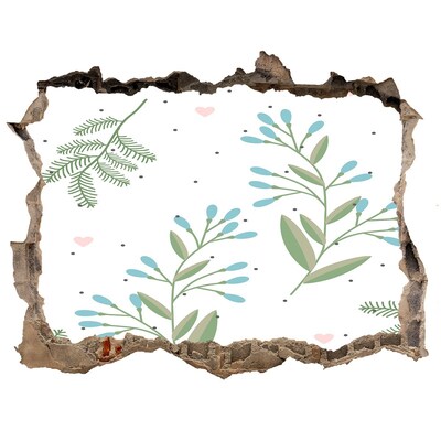 Adesivo buco nel muro Un giardino verde in un buco nel muro