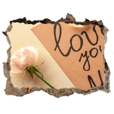 Sticker buco nel muro Un fiore nel cuore del muro