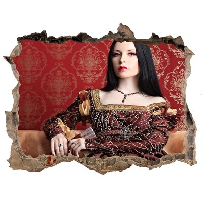 Finto buco nel muro 3D Principessa tra le rocce