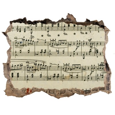 Sticker buco nel muro Buco musicale nel muro