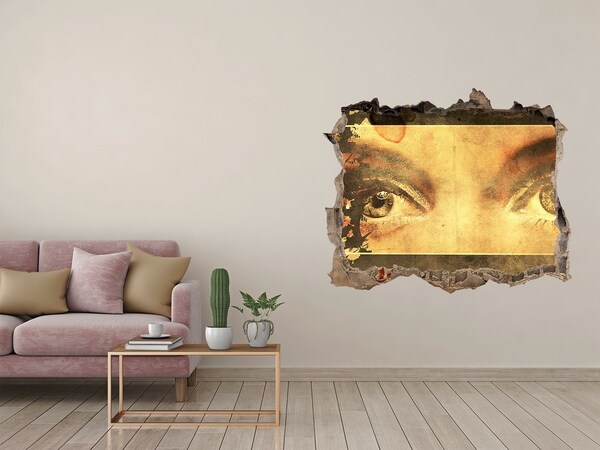 Finto buco nel muro 3D Occhi da dietro il muro