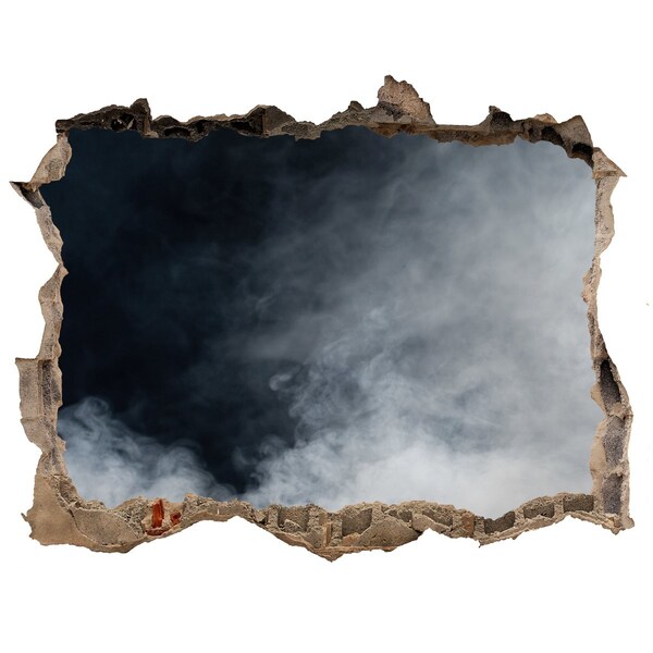 Finto buco nel muro 3D Un muro in rovina con vista sulle nuvole