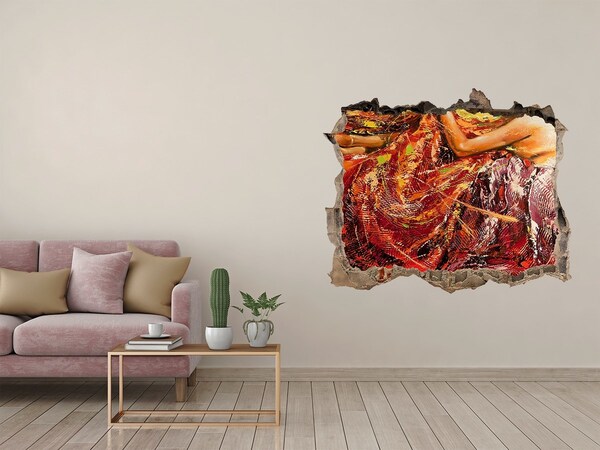 Adesivo buco nel muro Il mondo sommerso dei colori