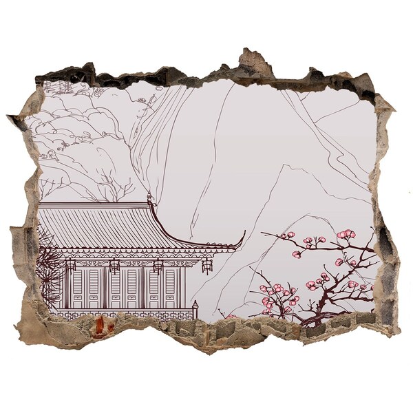 Sticker buco nel muro Immersione nell'architettura asiatica