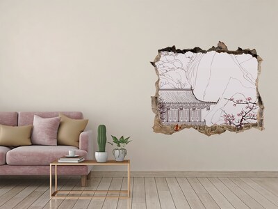 Sticker buco nel muro Immersione nell'architettura asiatica