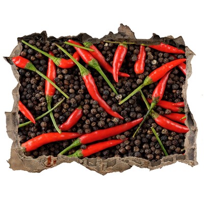 Adesivo buco nel muro Un buco nel muro con spezie