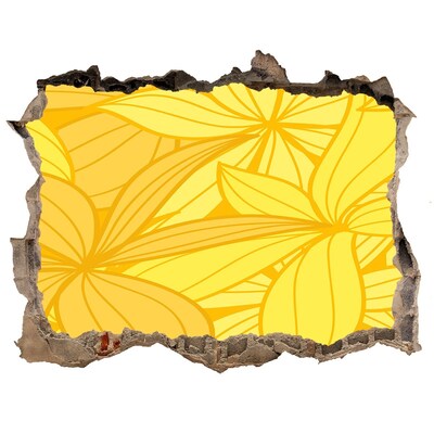 Adesivo buco nel muro Motivo floreale nel buco nel muro