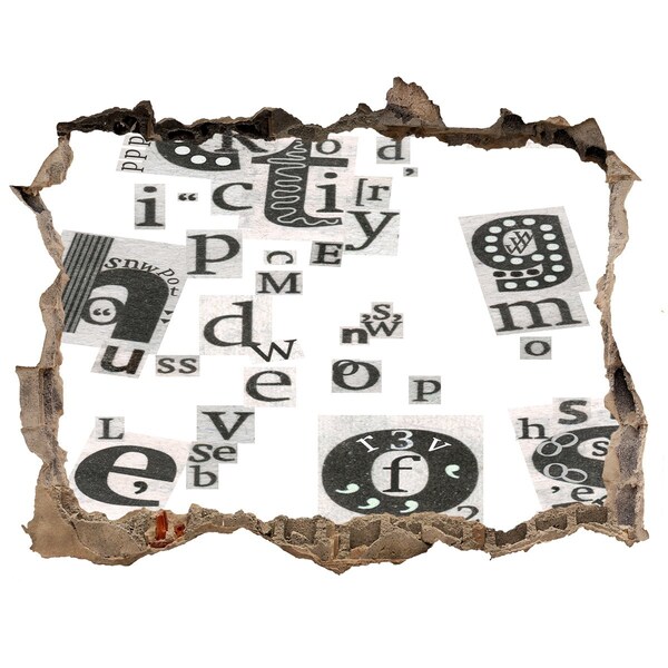 Sticker buco nel muro Un buco letterario nel muro