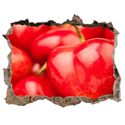 Sticker buco nel muro Ciliegie succose in un buco nel muro