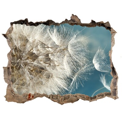 Adesivo buco nel muro Denti di leone contro il cielo