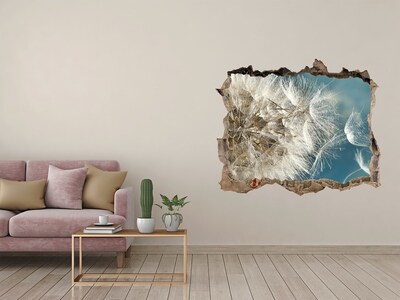 Adesivo buco nel muro Denti di leone contro il cielo