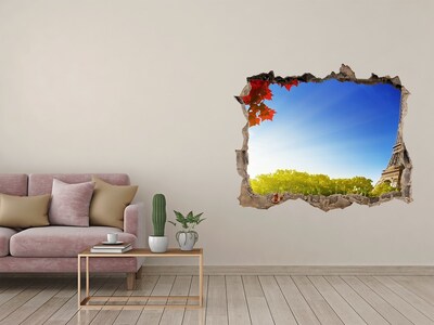 Sticker buco nel muro La Torre Eiffel a Parigi