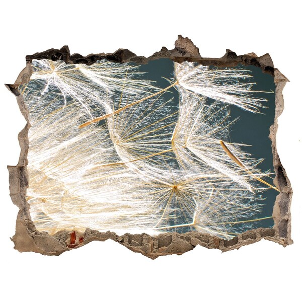 Sticker buco nel muro Un paesaggio floreale dietro la buca